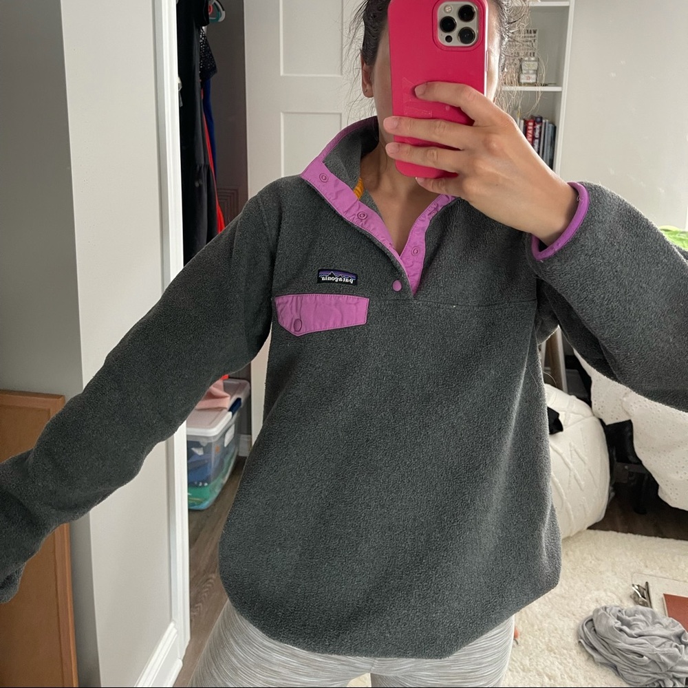 Patagonia Womens Synchilla Snap T Medium Rare - image 1